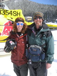 Gold Medalist Shaun White with Mountain Video Productions' Andy Krueger